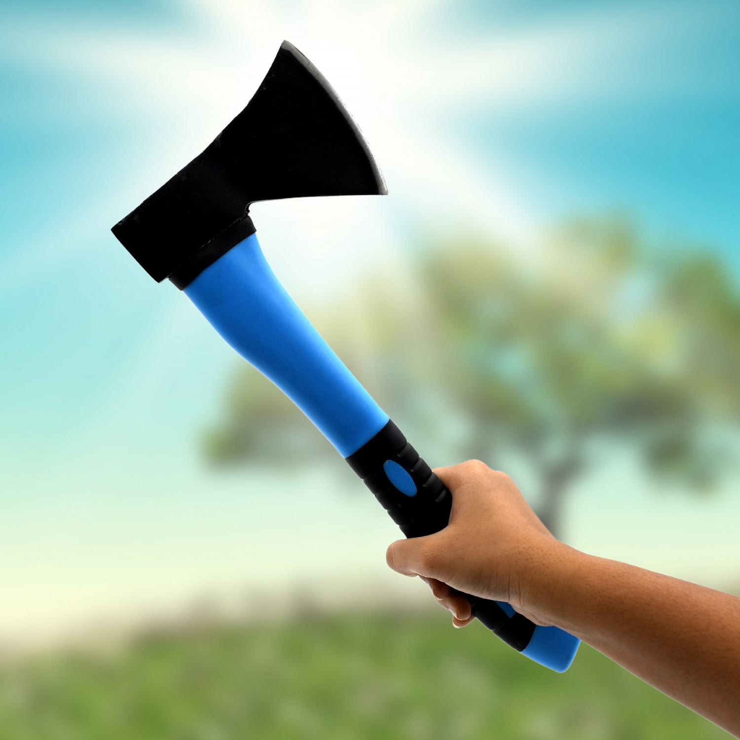 0641b Gardening Tools 787Gm Hatchet Axe Fiberglass Body Rubberized Handle Wood Cutting Axe, Camping Axe, Safety Axe 0641b Gardening Tools 787Gm Hatchet Axe Fiberglass Body Rubberized Handle Wood Cutting Axe, Camping Axe, Safety Axe